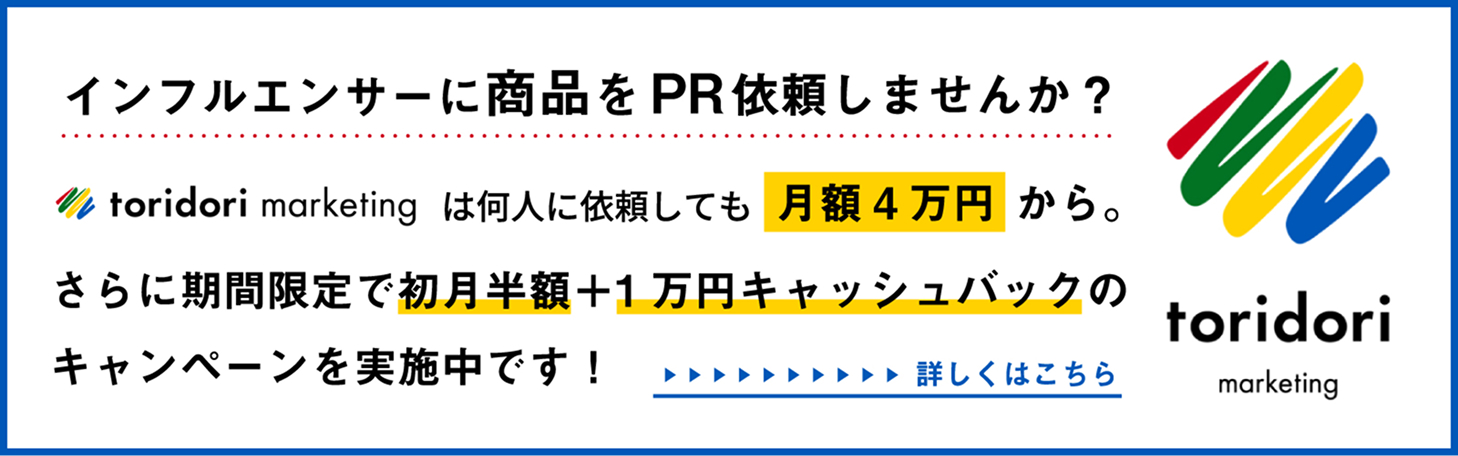 トリドリマーケティング -インフルエンサーに商品をPRしてもらおう-